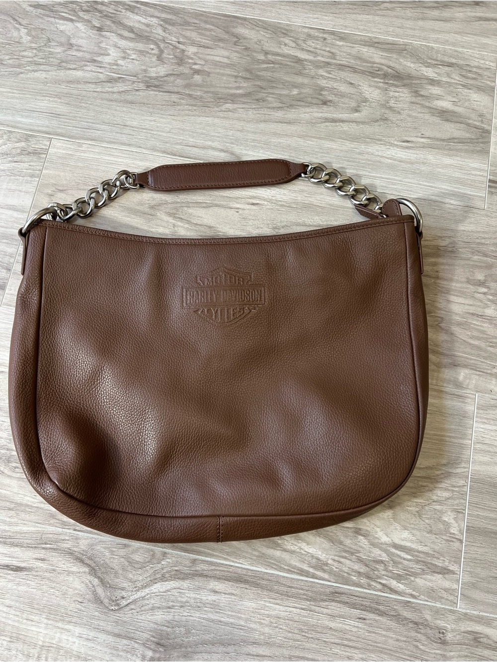 Harley-Davidson Tan Embossed Leather Bag